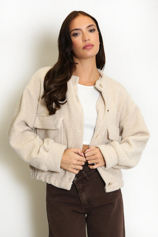 Wool Look Casual Jacket